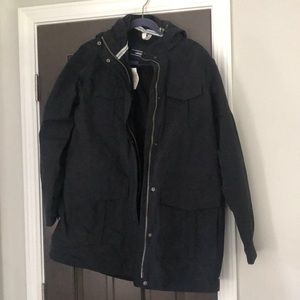 NWT Black Land’s End waterproof fleece lined coat
